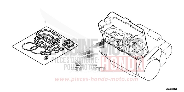 TROUSSE DE JOINT A de CBR1000RR "Fireblade" GRAPHITE BLACK (NHB01) de 2015